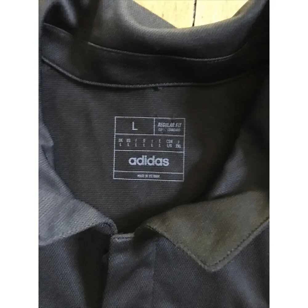 Kalamazoo FC Soccer Adidas Aeroready Polo‎ Shirt Large Black